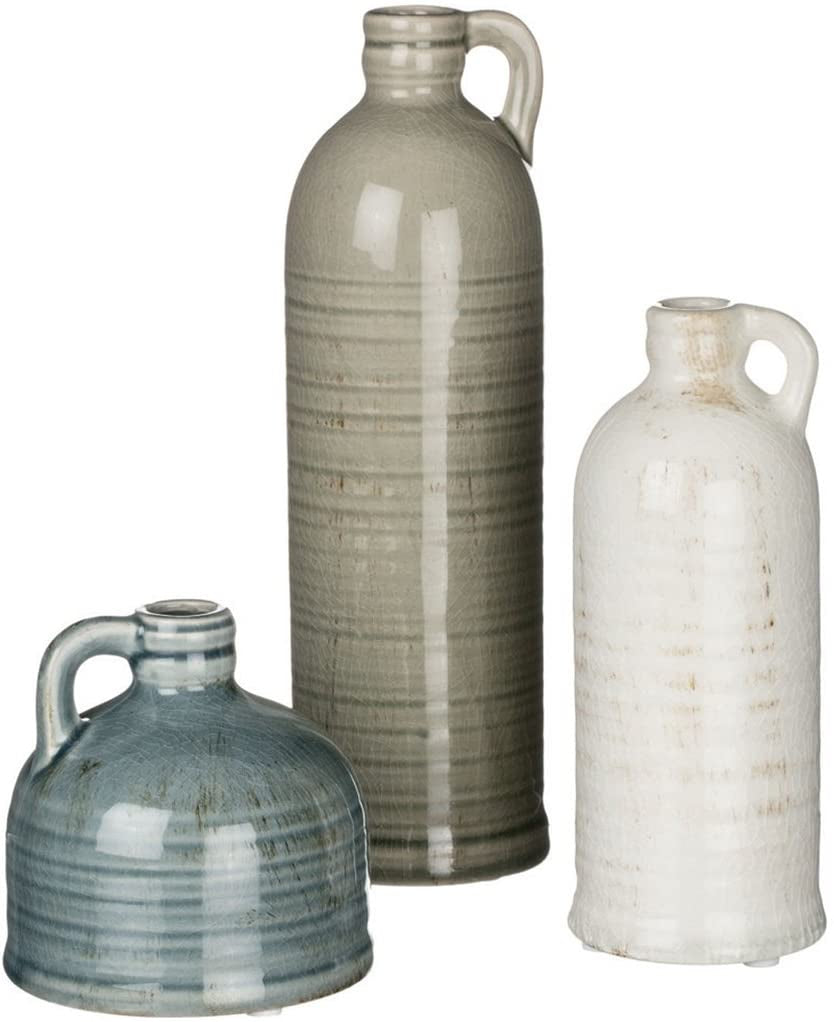 "Charming Farmhouse Ceramic Jug Vase Set - Perfectly Versatile Decor for Any Space (CM2431)"