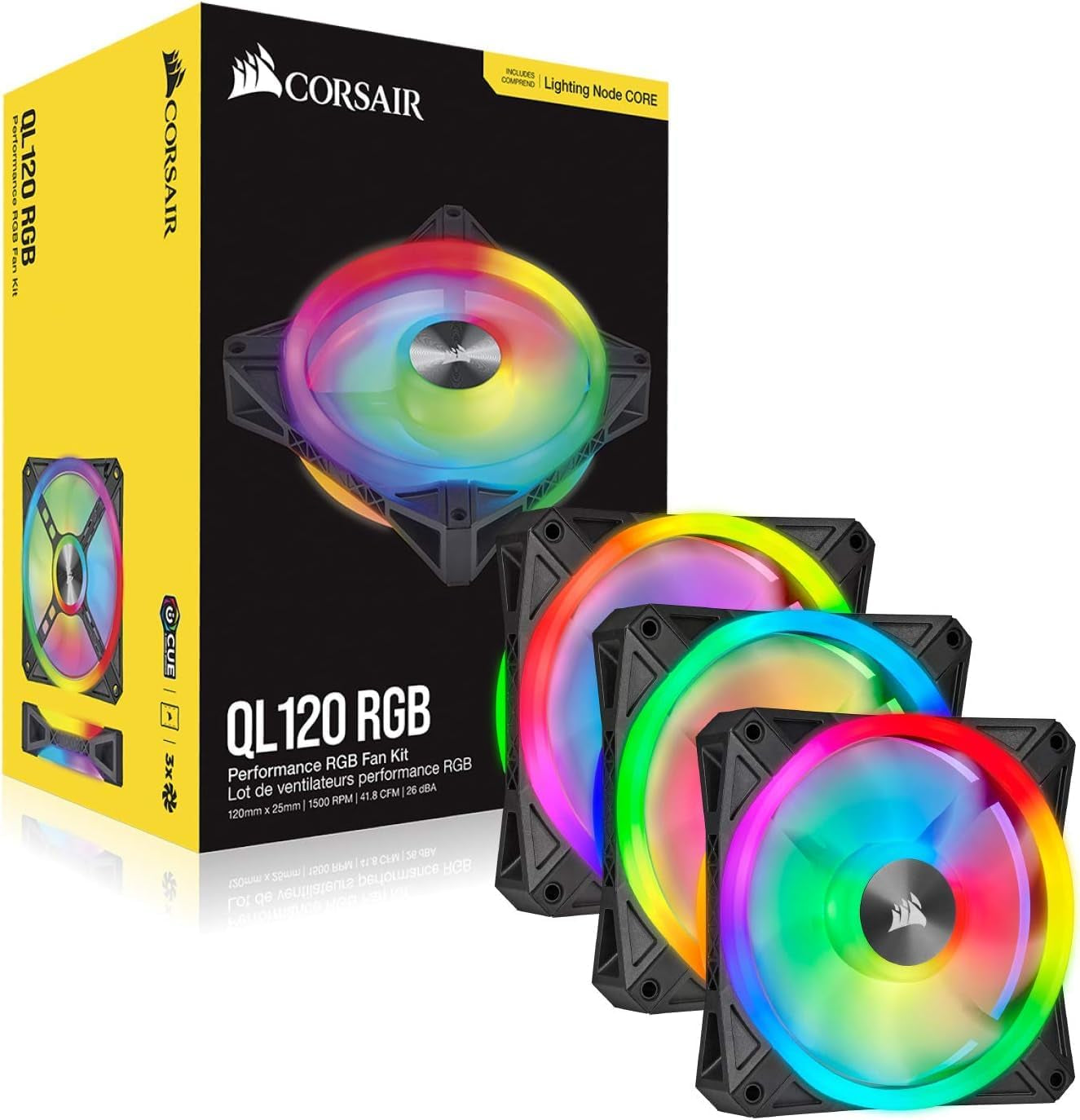 "Ultimate RGB Fan Triple Pack with Lighting Node Core - Elevate Your Desktop Experience!"