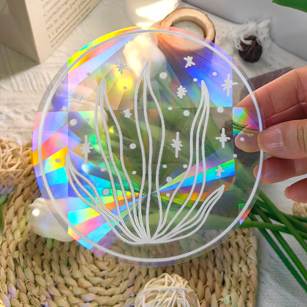 Colorful Suncatcher Sun Sunshine Catcher Rainbow Prism Glass PVC Window Filming