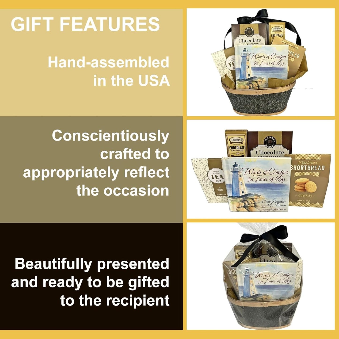 "Thoughtful Sympathy Gift Basket: a Heartwarming Book of Comfort and Nourishing Snacks for Healing"