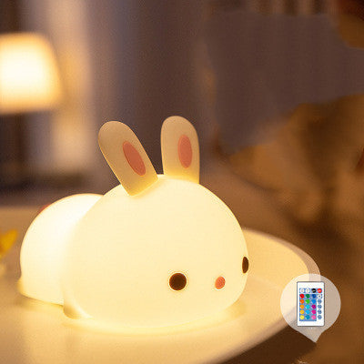 New Year'S Gift Rabbit Silicone Lamp Pat Feeding Creative Night Light Children'S Toys