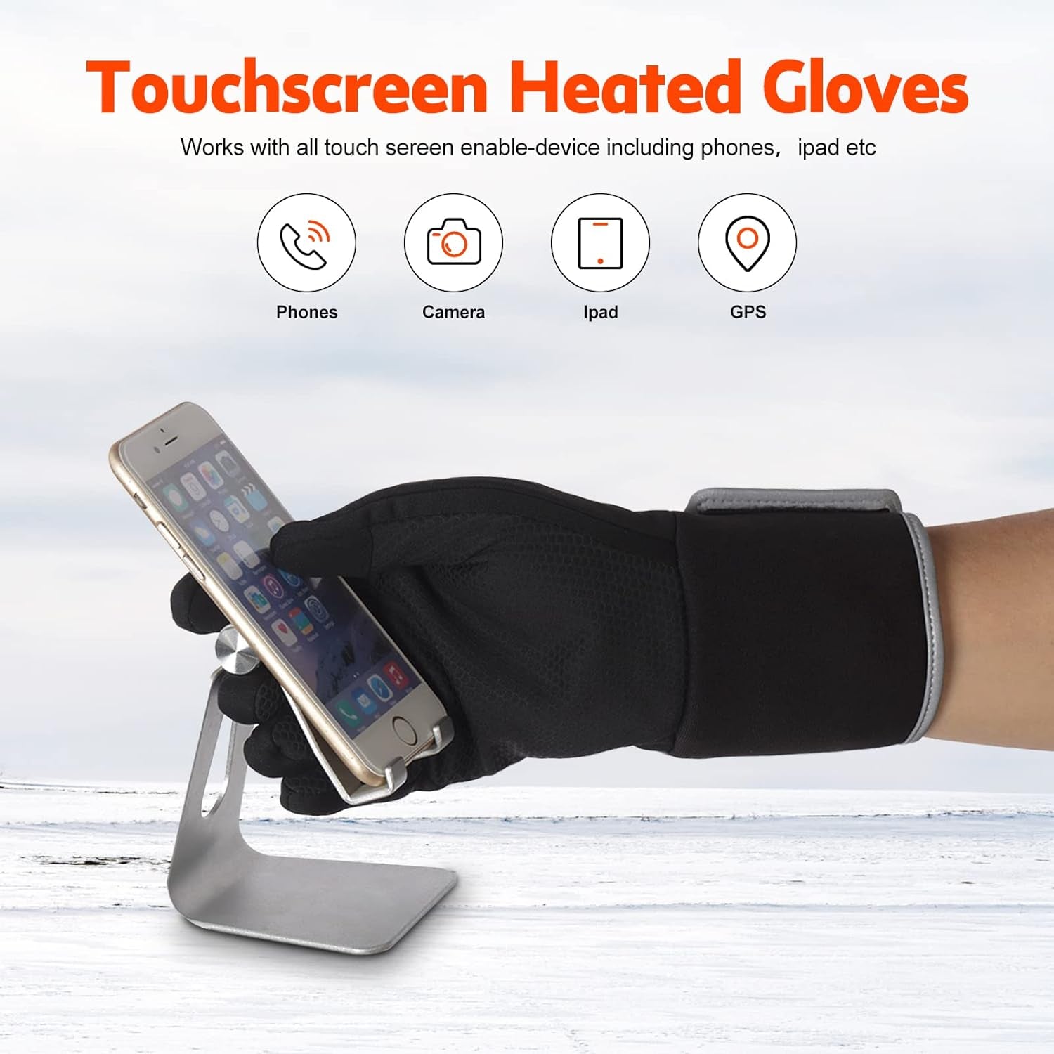 "Ultimate Winter Comfort: Rechargeable Heated Gloves with Touchscreen Compatibility and Breathable Thin Liners - Perfect for Outdoor Activities!"