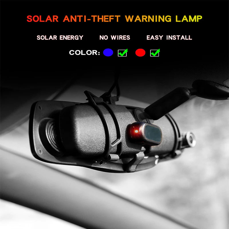 "Ultimate Solar-Powered LED Security System: Theft-Proof Your Car with Flashing Anti-Theft Caution Light!"