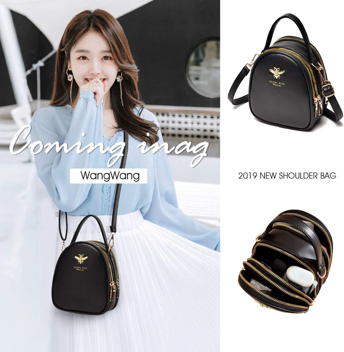 "Chic and Compact Crossbody Bag for Women - Fashionable Shoulder Bag, Messenger Bag, Purse, and Wallet Combo"