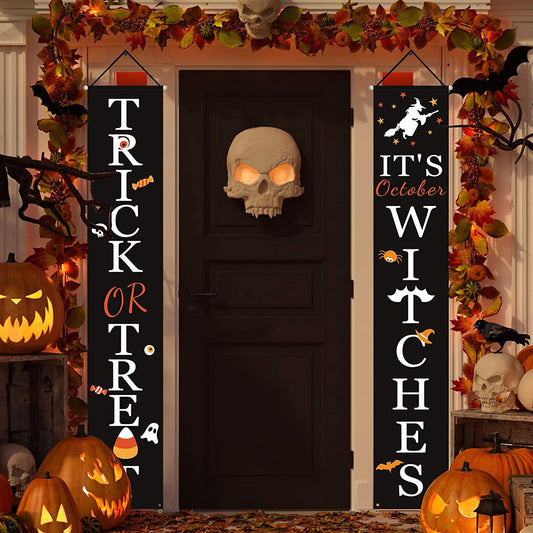 "Spooky Halloween Porch Decorations: Trick or Treat, It'S October Witches! Perfect for Outdoor & Indoor Halloween Decor"