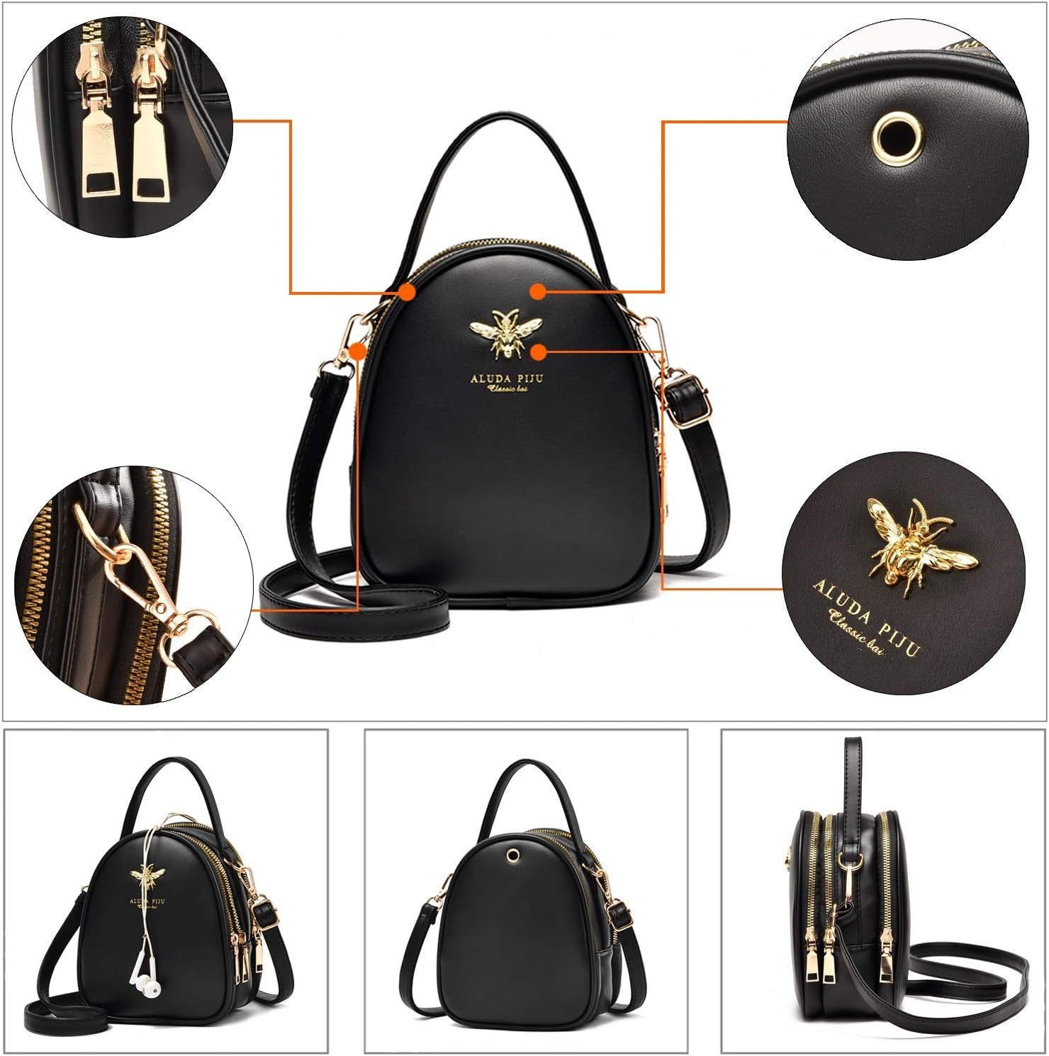 "Chic and Compact Crossbody Bag for Women - Fashionable Shoulder Bag, Messenger Bag, Purse, and Wallet Combo"