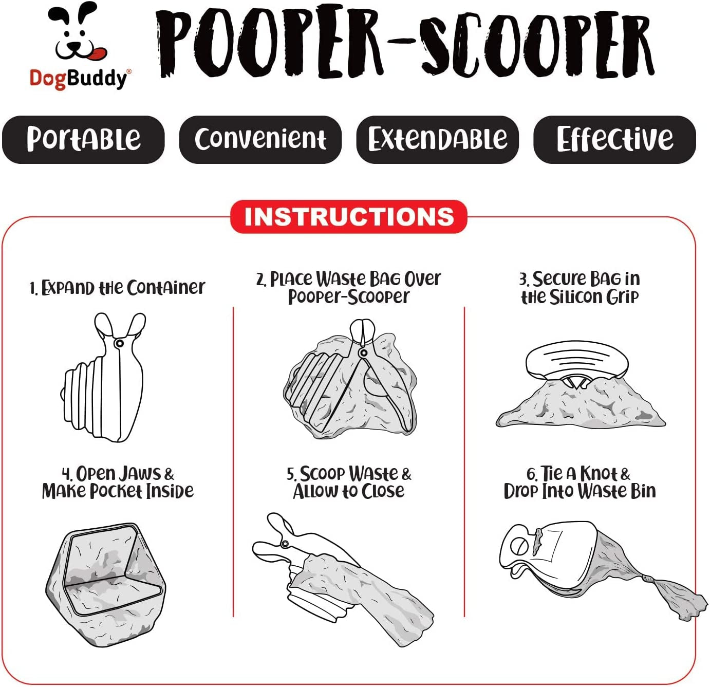 "Ultimate Portable Dog Pooper Scooper: Effortlessly Clean up Any Mess Anywhere!"