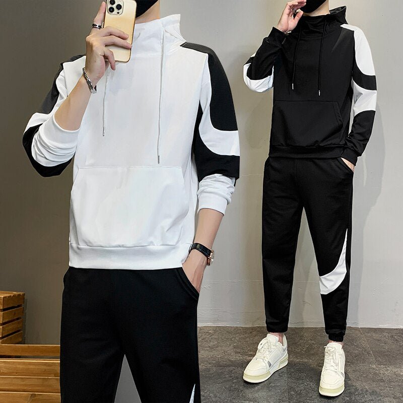 "Stay Cozy and Stylish with Our 2023 Men'S Winter Sweatshirt Set - Perfect for Casual and Sporty Looks!"