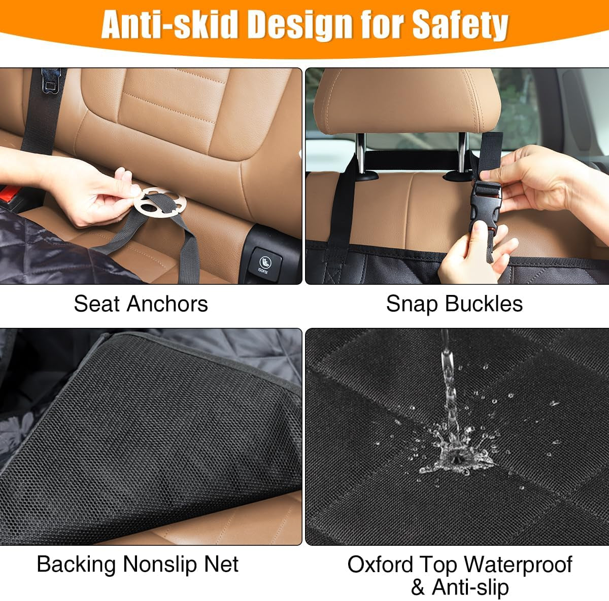 "Ultimate Waterproof Dog Car Seat Hammock: the Perfect Solution for a Safe and Luxurious Ride!"