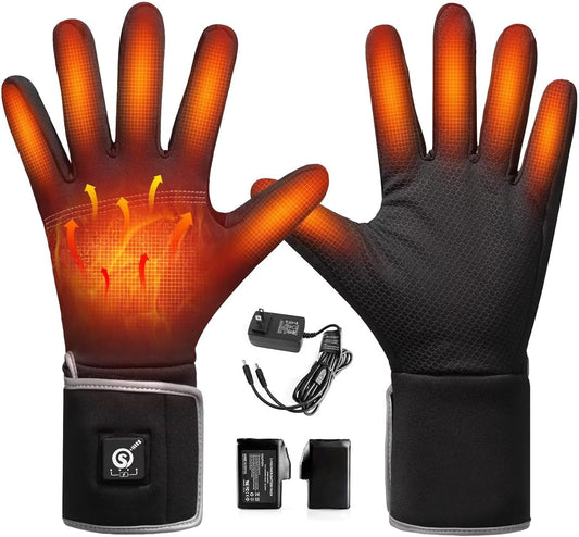 "Ultimate Winter Comfort: Rechargeable Heated Gloves with Touchscreen Compatibility and Breathable Thin Liners - Perfect for Outdoor Activities!"