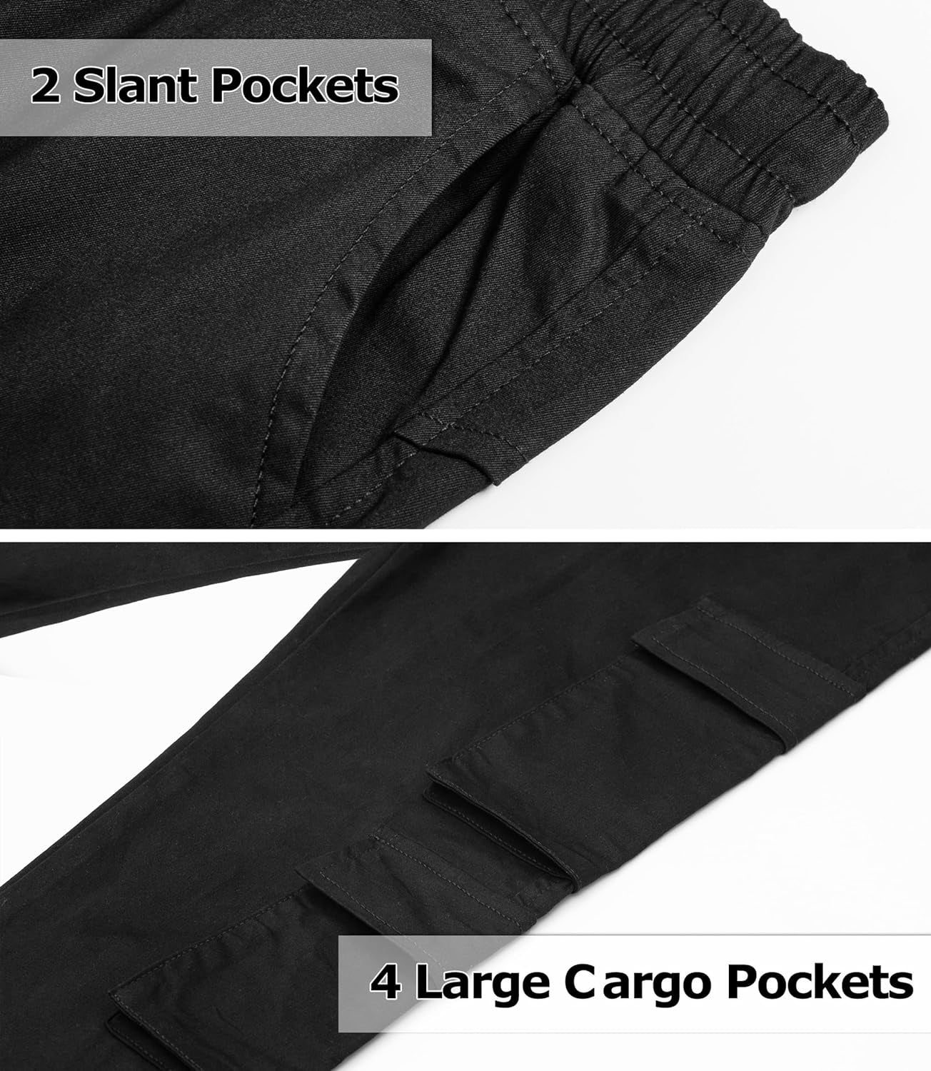 "Ultimate Comfort Boys Cargo Pants: Stylish Cotton Joggers with Drawstring Waist and Elastic Cuffs"