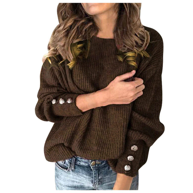 "Stay Stylish and Cozy with Our Chic round Neck Long Sleeve Sweater - the Must-Have Winter Fashion Essential!"