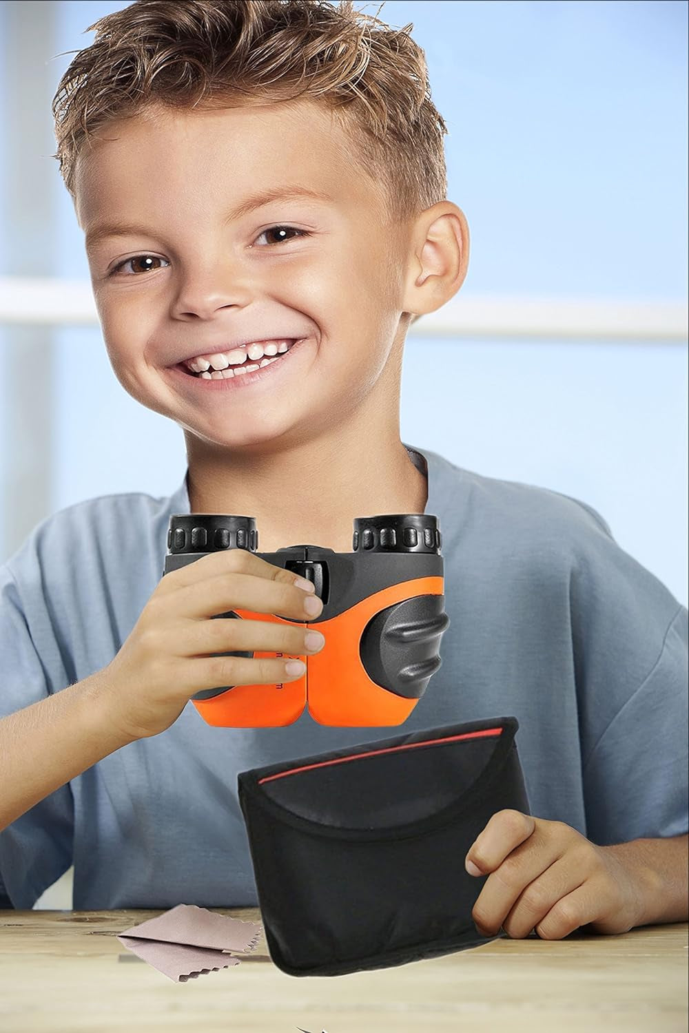 "Adventure Seeker Binoculars: the Perfect Gift for Young Explorers - Ages 4-9 (Orange)"