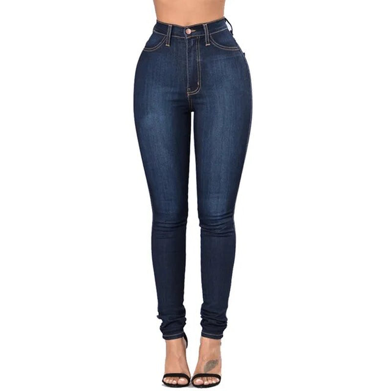 "Ultimate Style and Comfort: Trendy High Waist Skinny Jeans for Women with High Stretch Fabric - Perfect for Fashionable and Casual Spring/Summer Looks!"