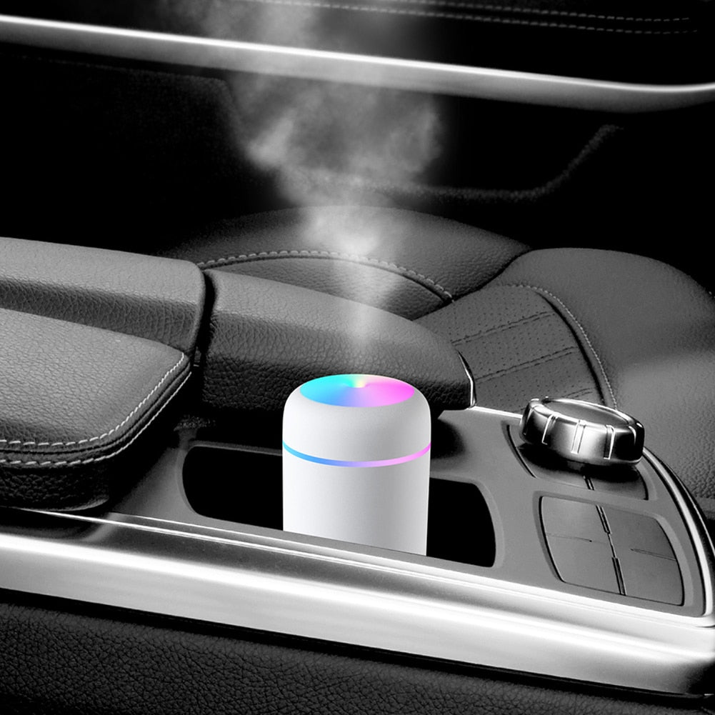 "Ultimate Mini Air Humidifier: Refresh Your Space with Aromatherapy and LED Lamp - Perfect for Home and Car Use!"