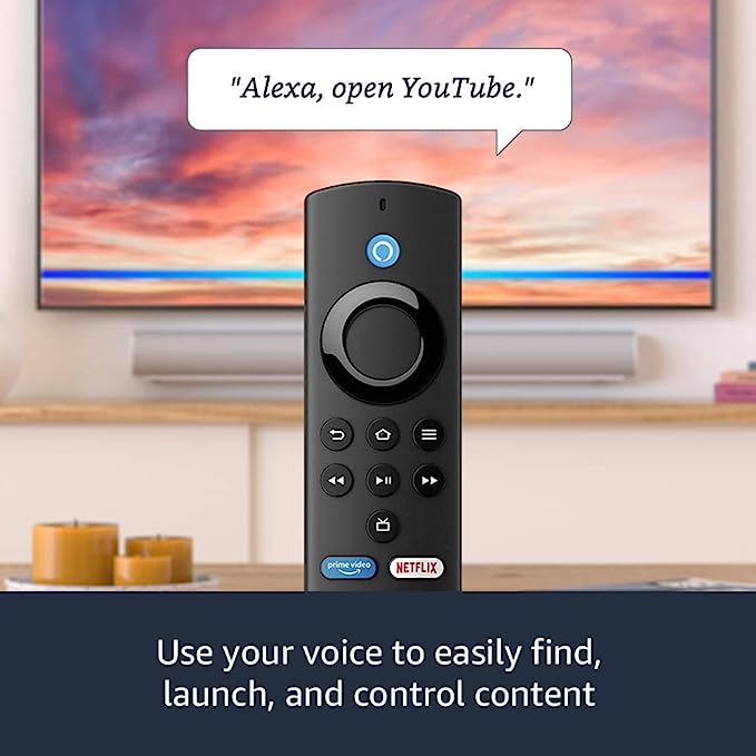 Amazon Fire TV Stick Lite, free and live TV, Alexa Voice Remote Lite, smart home controls, HD streaming