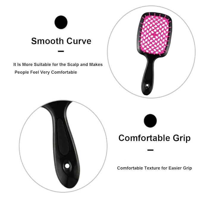 2024 New Detangling Hair Brush, Lixera Detangling Hair Brush,Detangling Brush for Curly Hair, Wet and Dry Detangle Brush, ānti-stātic Detangling Hair Comb, Easily Remōves Tangles (2Pc/f)