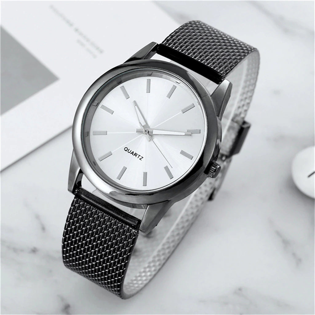 "Timeless Elegance: Stainless Steel Luxury Women'S Quartz Bracelet Watch"