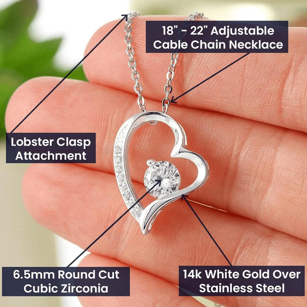 "Magical Christmas Love Necklace: Express Your Sentiments with Message Card & Enchanting LED Gift Box - Ideal for Your Soulmate, Girlfriend, Wife, Daughter, and Cherished Family"