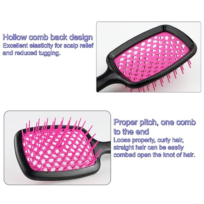 2024 New Detangling Hair Brush, Lixera Detangling Hair Brush,Detangling Brush for Curly Hair, Wet and Dry Detangle Brush, ānti-stātic Detangling Hair Comb, Easily Remōves Tangles (2Pc/f)