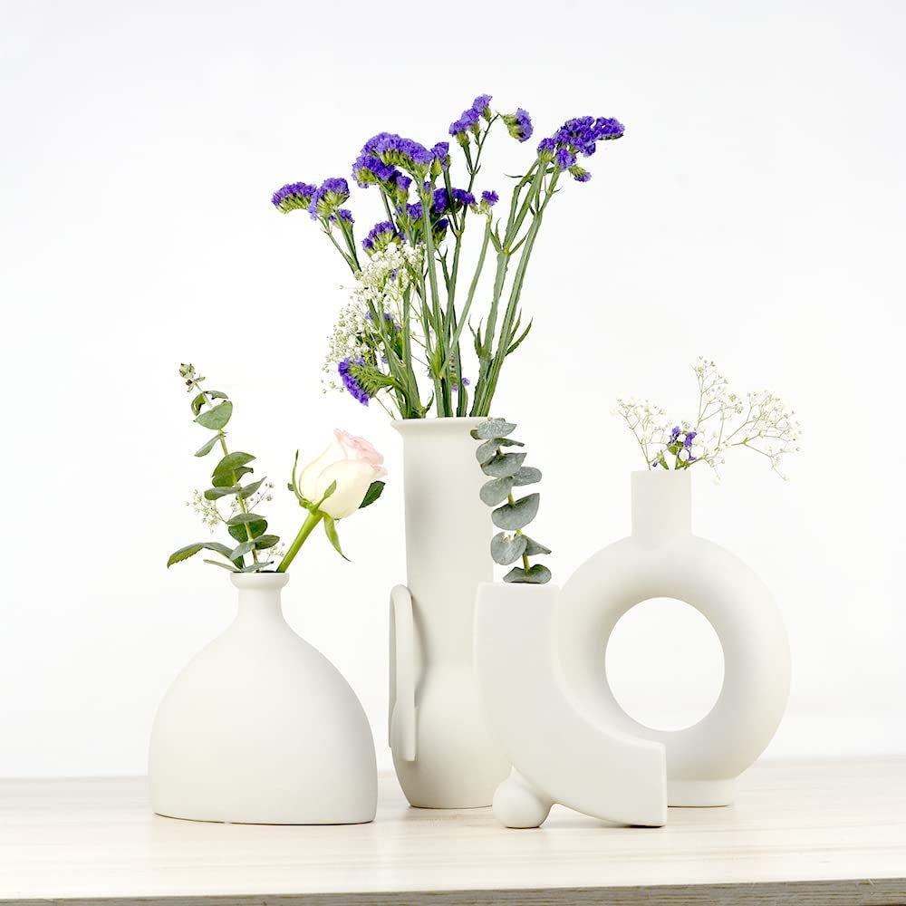 "Contemporary Chic: Stylish Geometric Nordic Vases for Home & Office Decor"