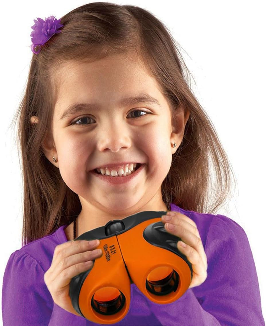 "Adventure Seeker Binoculars: the Perfect Gift for Young Explorers - Ages 4-9 (Orange)"