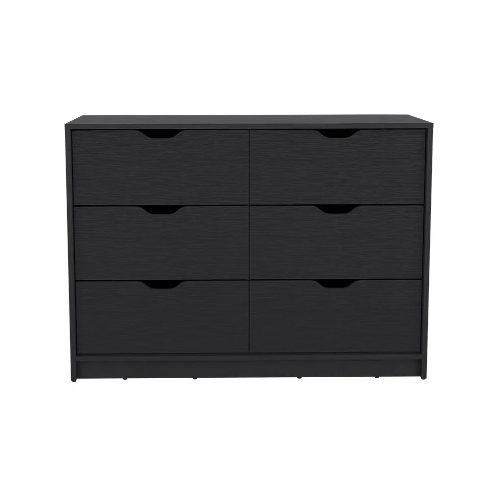 "Stylish Black Wengue Dresser Curio with Four Drawers - Perfect for Organizing and Showcasing Your Belongings"