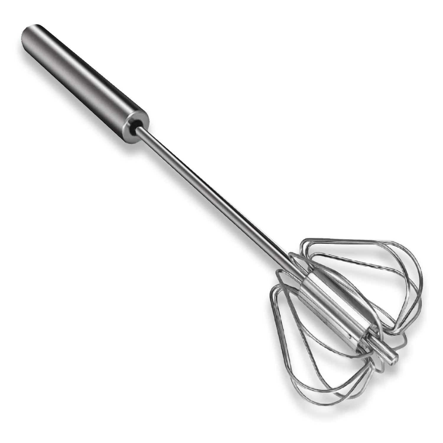 "Effortlessly Whisk and Blend with Our 14" Semi-Automatic Stainless Steel Hand Push Egg Beater!"