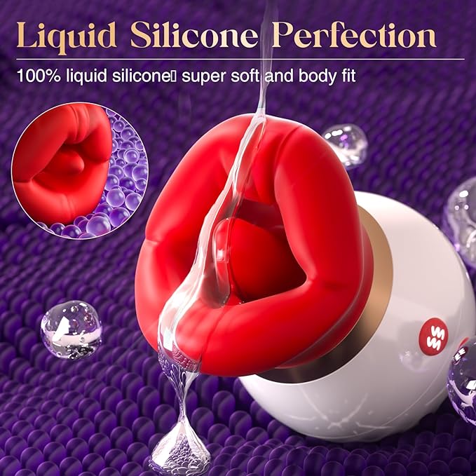 Vibrator Adult Sex Toys for Women - 3IN1 Mouth-Shaped Sucking Vibrator, 10 Tongue Licking 3 Sucking Nipples Anal Clit Sucker, G Spot Vibrators Clitoral Stimulator Couples Sex Toys