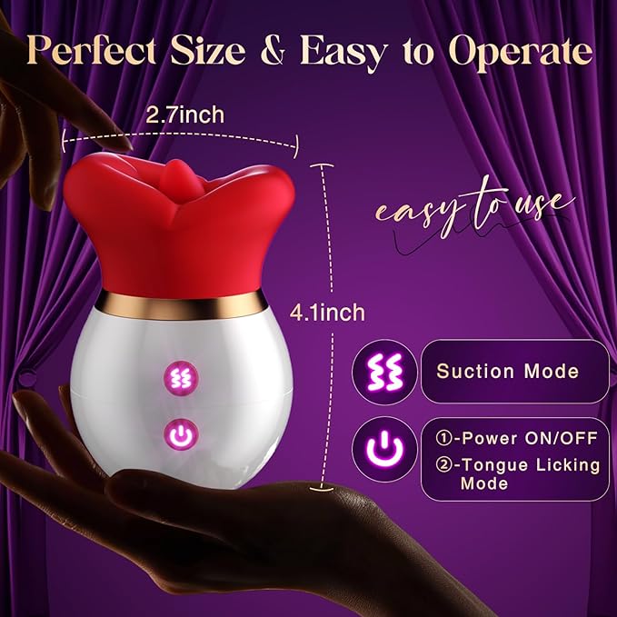 Vibrator Adult Sex Toys for Women - 3IN1 Mouth-Shaped Sucking Vibrator, 10 Tongue Licking 3 Sucking Nipples Anal Clit Sucker, G Spot Vibrators Clitoral Stimulator Couples Sex Toys