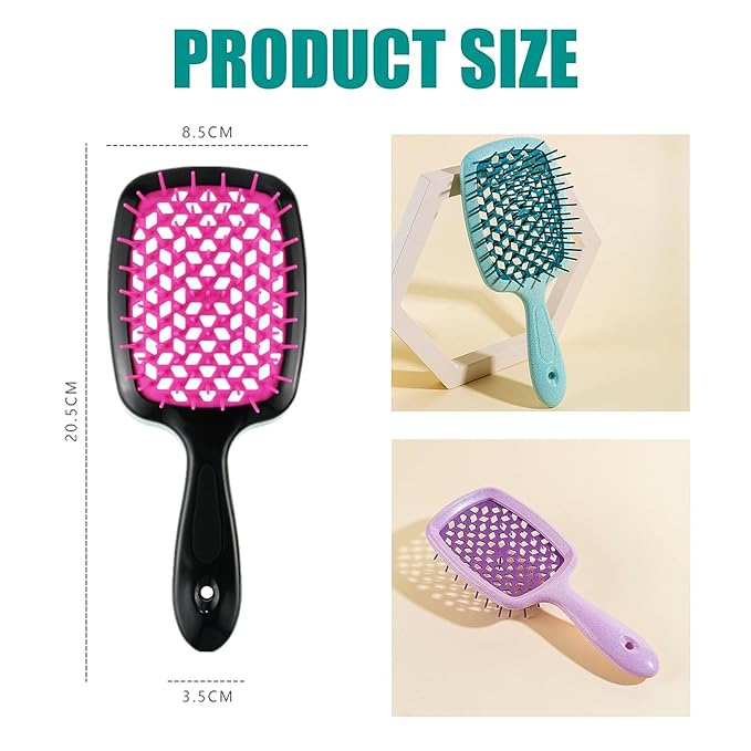 2024 New Detangling Hair Brush, Lixera Detangling Hair Brush,Detangling Brush for Curly Hair, Wet and Dry Detangle Brush, ānti-stātic Detangling Hair Comb, Easily Remōves Tangles (2Pc/f)