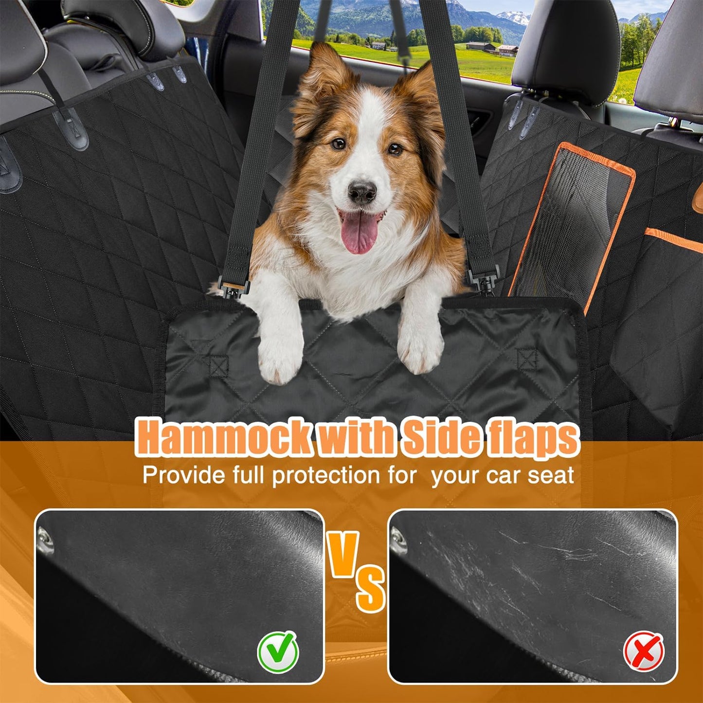 "Ultimate Waterproof Dog Car Seat Hammock: the Perfect Solution for a Safe and Luxurious Ride!"