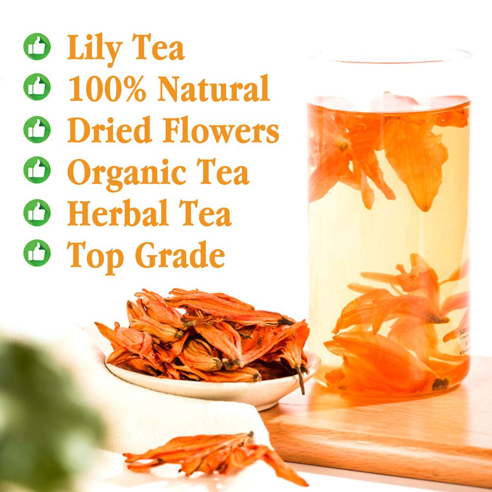 "Indulge in the Exquisite Delight of Our Premium Organic Lily Flower Tea - 35G of Pure, Natural Bliss"