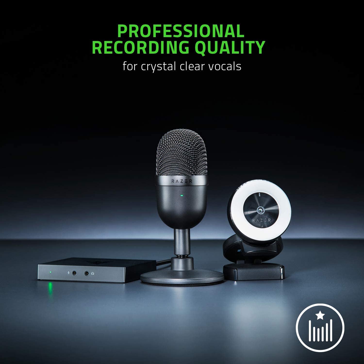 "Upgrade Your Audio Game with the Seiren Mini USB Condenser Microphone: Perfect for Streaming, Gaming, and Professional Use - Crystal Clear Sound, Sleek and Durable Design - Timeless Black"