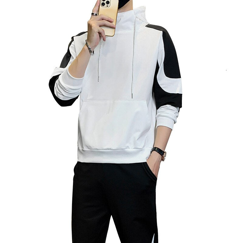 "Stay Cozy and Stylish with Our 2023 Men'S Winter Sweatshirt Set - Perfect for Casual and Sporty Looks!"