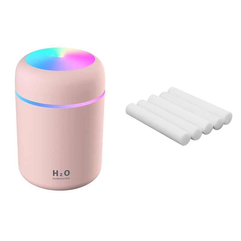 "Ultimate Mini Air Humidifier: Refresh Your Space with Aromatherapy and LED Lamp - Perfect for Home and Car Use!"