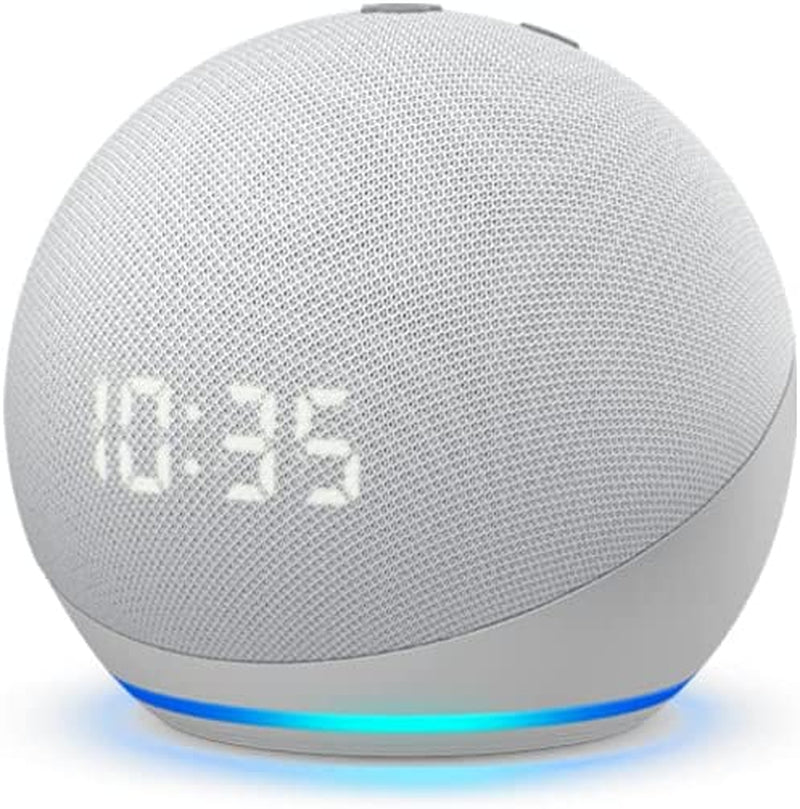 "Upgrade Your Smart Home with the Echo Dot (4Th Gen) - Smart Speaker with Clock and Alexa in Sleek Glacier White"