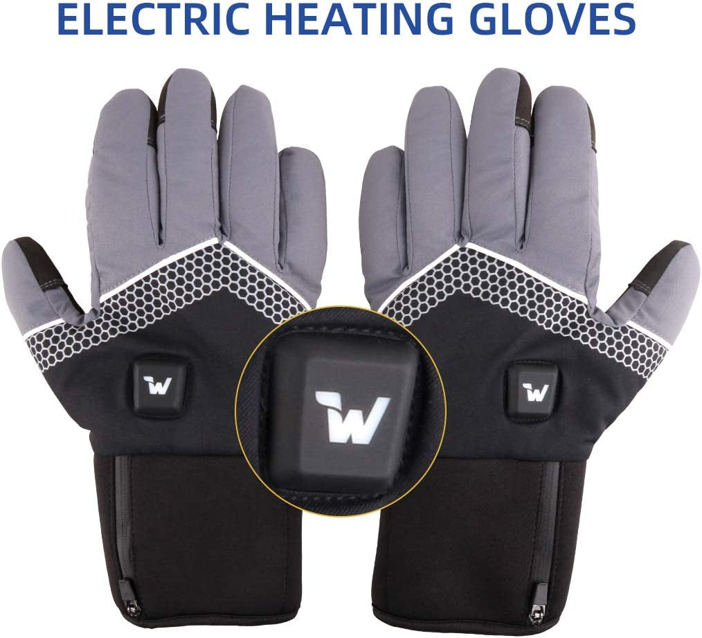 "Ultimate Warmth and Comfort: Electric Heated Gloves with Adjustable Heat Levels, Touchscreen Functionality, and Waterproof Design - Perfect for Men and Women in Skiing and Snowboarding"