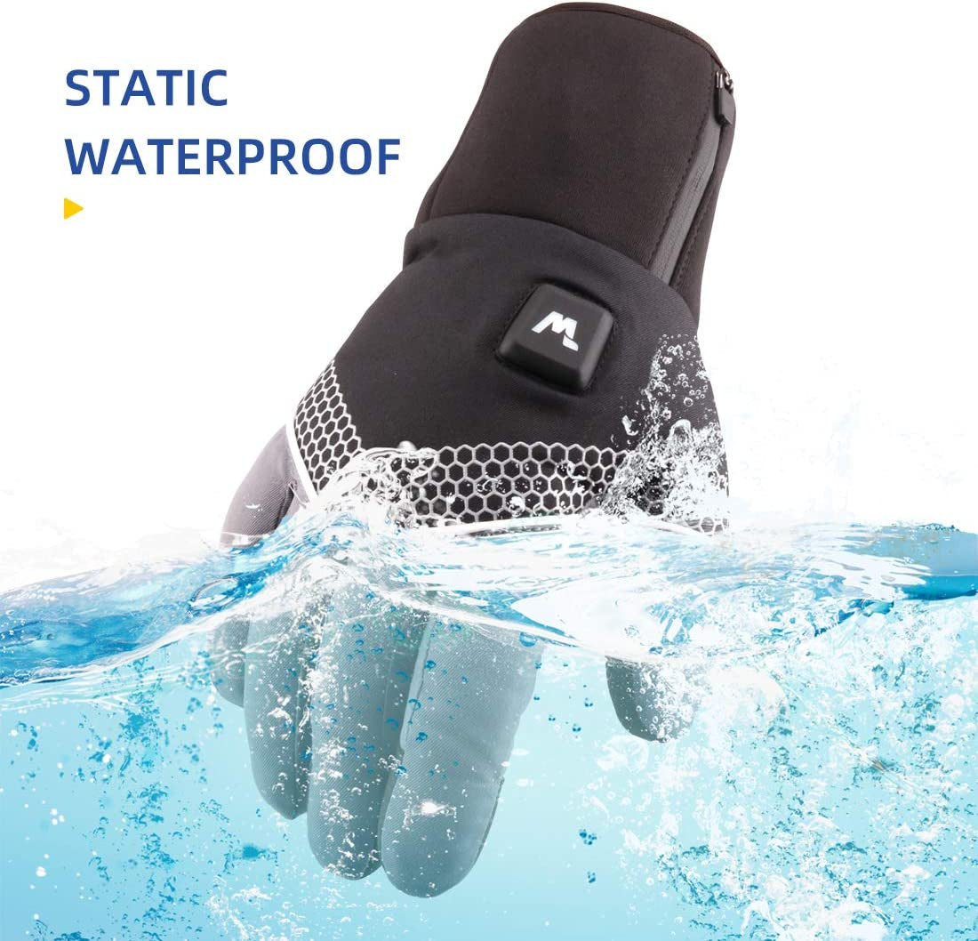 "Ultimate Warmth and Comfort: Electric Heated Gloves with Adjustable Heat Levels, Touchscreen Functionality, and Waterproof Design - Perfect for Men and Women in Skiing and Snowboarding"