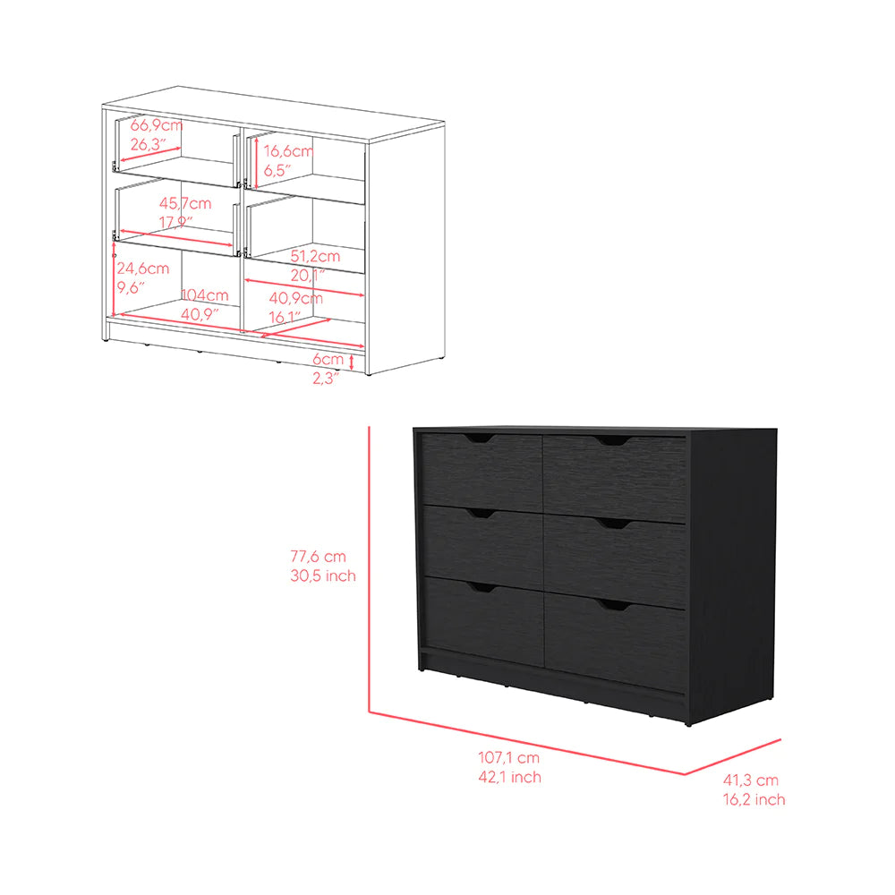 "Stylish Black Wengue Dresser Curio with Four Drawers - Perfect for Organizing and Showcasing Your Belongings"