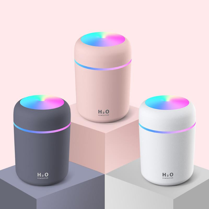 "Ultimate Mini Air Humidifier: Refresh Your Space with Aromatherapy and LED Lamp - Perfect for Home and Car Use!"