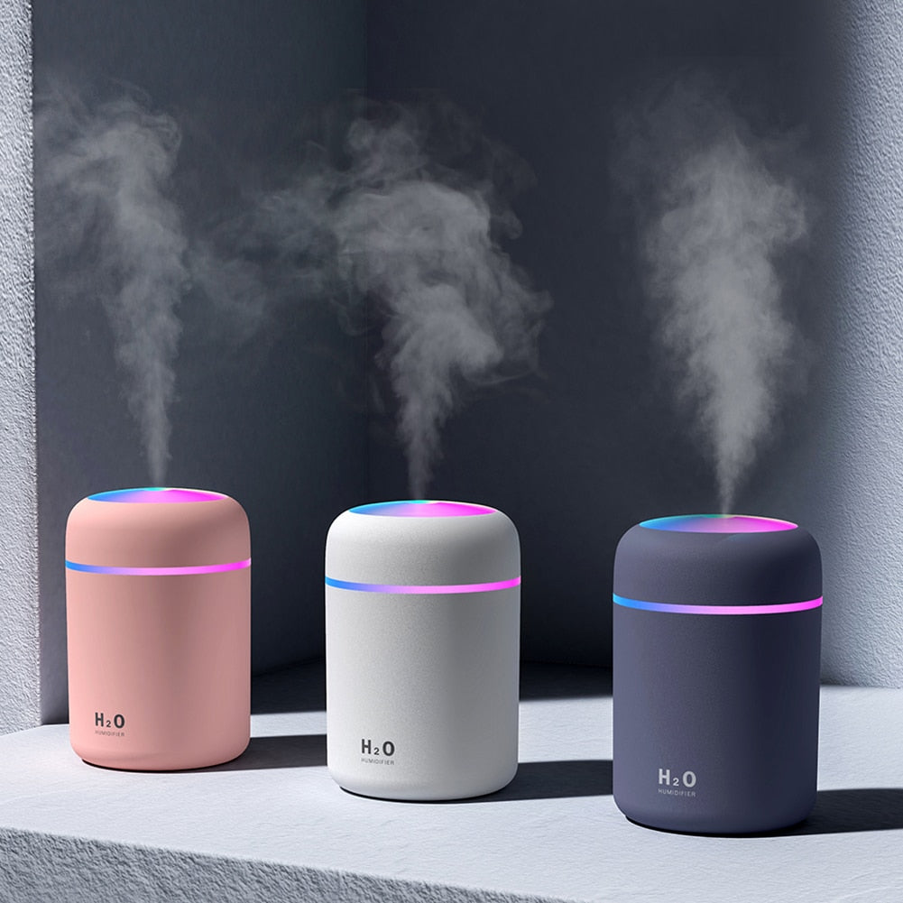 "Ultimate Mini Air Humidifier: Refresh Your Space with Aromatherapy and LED Lamp - Perfect for Home and Car Use!"