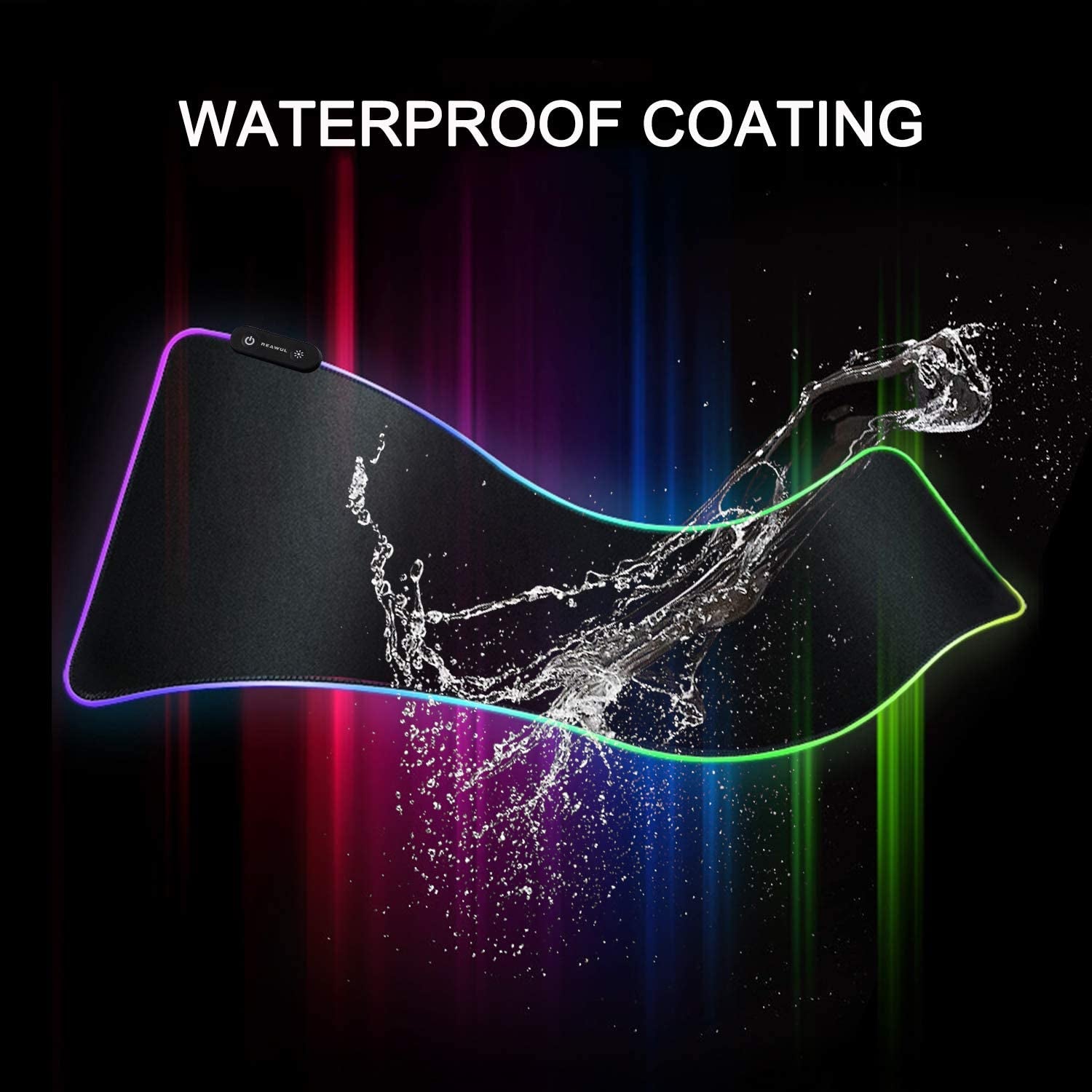 "Ultimate RGB Gaming Mouse Pad: 14 Modes, Waterproof & Anti-Slip - Extra Large Size 31.5 X 11.8In"