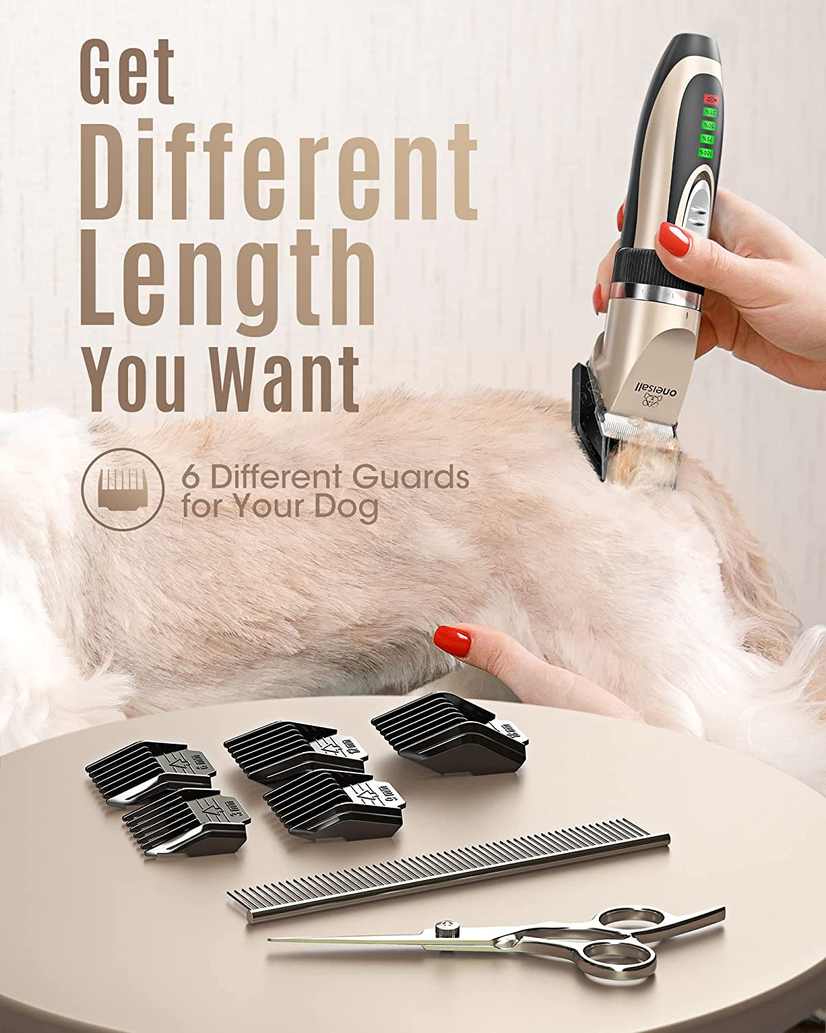 "Whisper-Quiet and Ultra-Efficient: the Ultimate Rechargeable Cordless Clippers for Grooming All Pets"