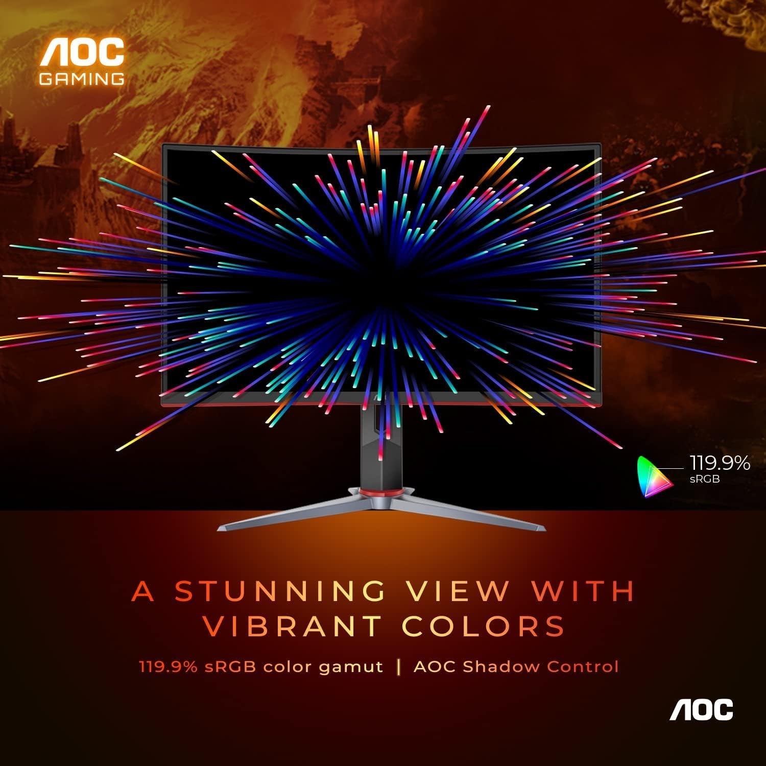 "Immerse Yourself in Gaming with Our 27" Curved Monitor: Ultra-Smooth 240Hz, Freesync, Zero Dead Pixel - Sleek Black Design"