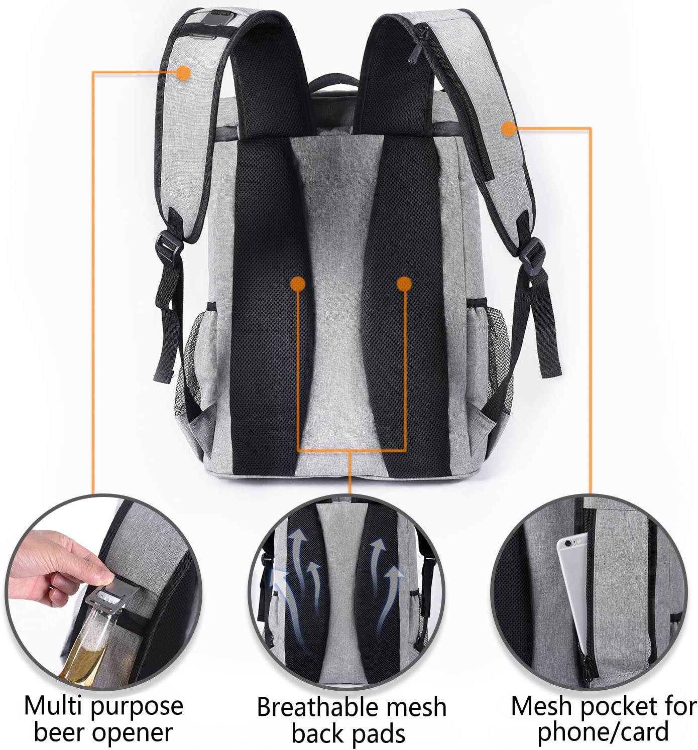 "Stay Cool Anywhere with Our Versatile Waterproof Insulated Backpack Cooler - Fits 30 Cans!"