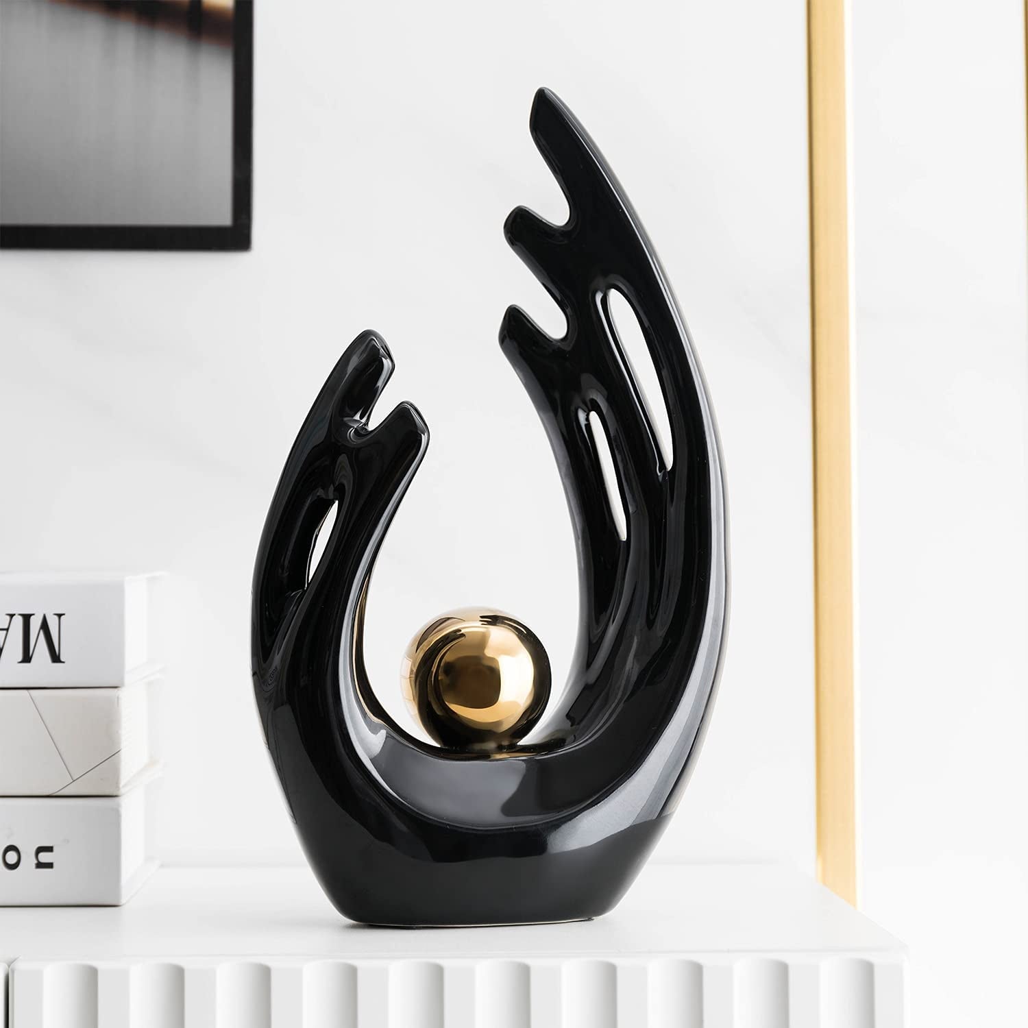 "Contemporary Ceramic Statues: Elevate Your Living Space with Stylish Home Decor Accents for Dining, Office, and More!"