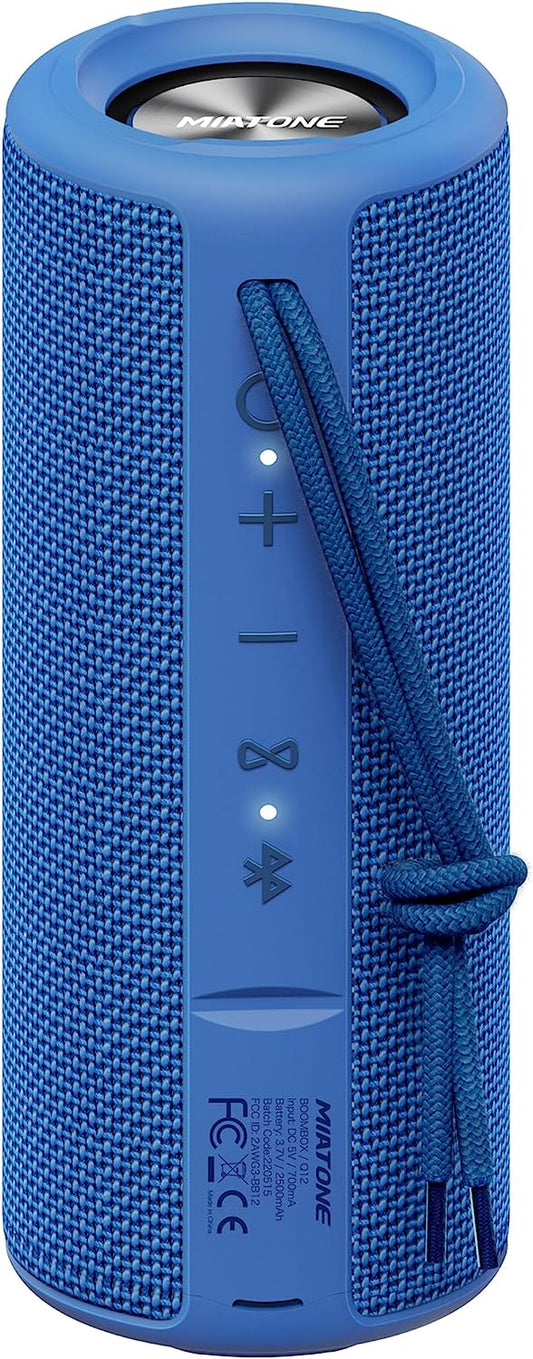 "Ultimate Outdoor Adventure: Waterproof Blue Bluetooth Speaker - Take Your Music Anywhere!"