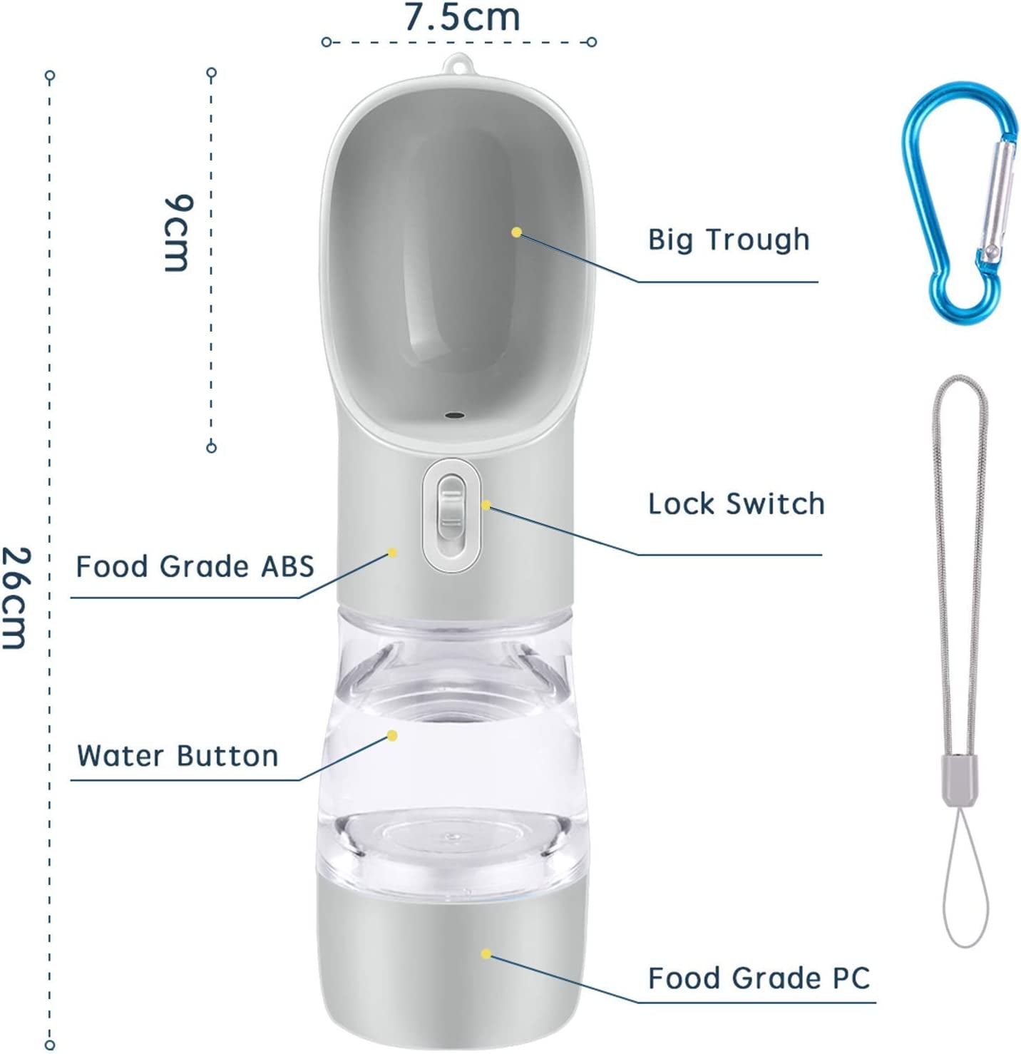 "On-The-Go Hydration for Pets: the Ultimate Leak-Proof Portable Dog Water Bottle!"