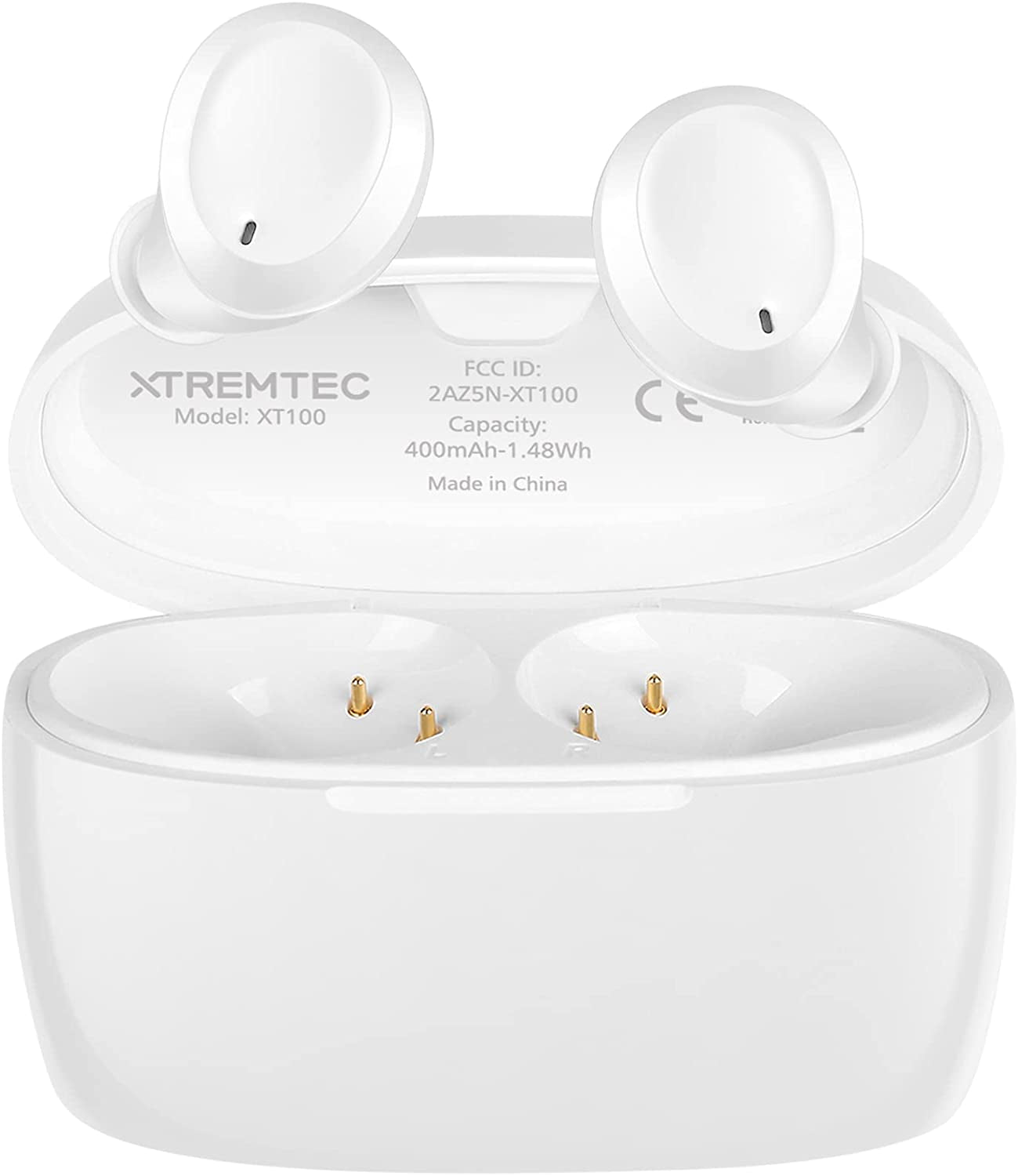 "Immerse Yourself in Pure Sound: Waterproof True Wireless Earbuds with Deep Bass and Crystal Clear Mic - Sleek White Design"